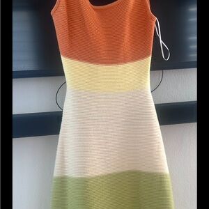 Colorblock Knit Dress De Boutique